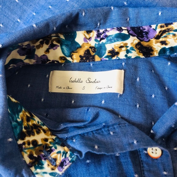 Anthropology tiered chambray tiered shirtdress - Picture 7 of 8